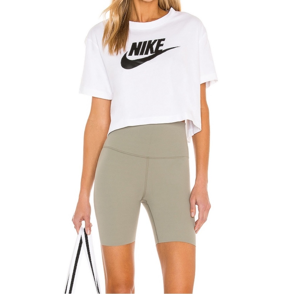 Nike, crop tee, white